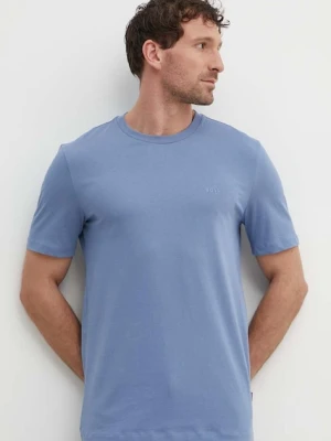 BOSS T-shirt męski bawełniany Thompson 01 niebieski