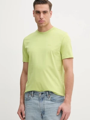 BOSS T-shirt męski bawełniany Thompson 01 zielony