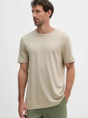 BOSS t-shirt męski kolor beżowy gładki 50521129