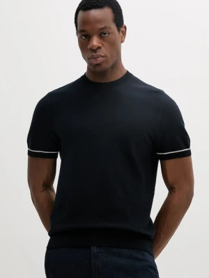 BOSS t-shirt męski kolor granatowy gładki 50537642