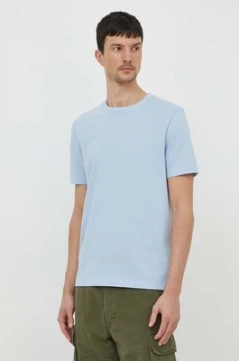 BOSS t-shirt męski kolor niebieski gładki 50452680