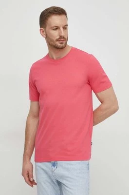 BOSS t-shirt męski kolor różowy gładki 50452680