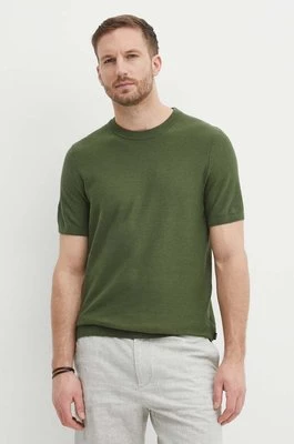 BOSS t-shirt męski kolor zielony gładki 50511762