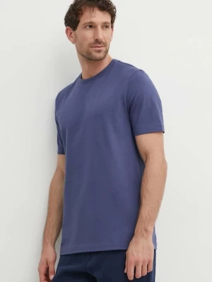 BOSS T-shirt męski z bawełną Tiburt 240 niebieski