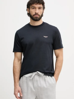 BOSS T-shirt męski z dodatkiem lnu BOSS X ASTON MARTIN