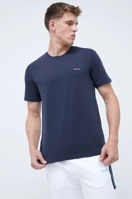 BOSS t-shirt piżamowy 50469550 męski kolor granatowy z aplikacją 50469550