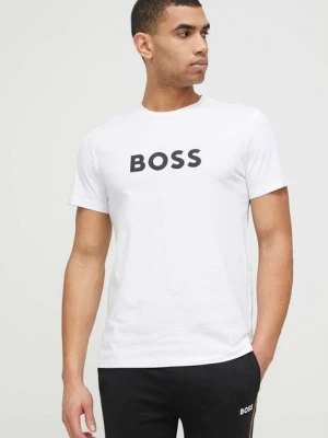 BOSS t-shirt plażowy kolor biały wzorzysty 50491706