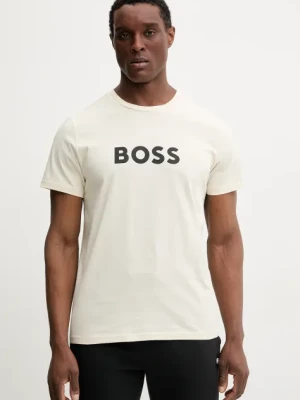 BOSS t-shirt plażowy kolor biały wzorzysty