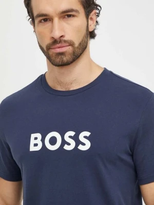 BOSS t-shirt plażowy kolor granatowy wzorzysty 50491706