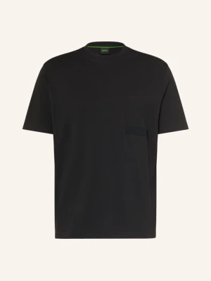 Boss T-Shirt Structure schwarz CZARNY
