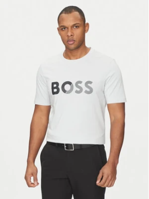 BOSS T-Shirt Tape Logo 50530990 Szary Regular Fit