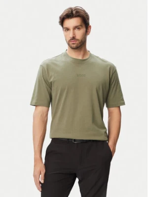 BOSS T-Shirt Tee 10 50519368 Khaki Relaxed Fit
