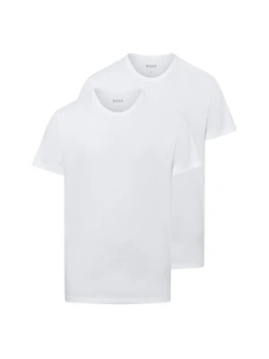 BOSS T-shirt w 2-paku Mężczyźni Bawełna biały jednolity,