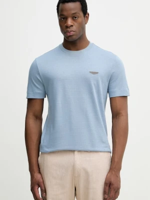 BOSS t-shirt z dodatkiem lnu BOSS X ASTON MARTIN