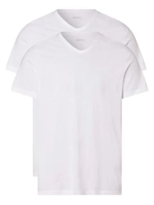 BOSS T-shirty pakowane po 2 szt. Mężczyźni Dżersej biały jednolity,