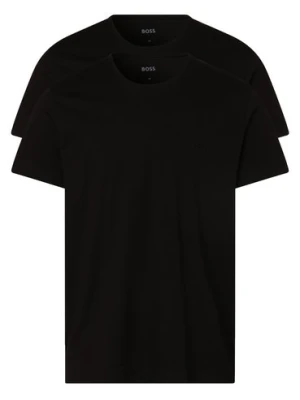 BOSS T-shirty pakowane po 2 szt. Mężczyźni Dżersej czarny jednolity,