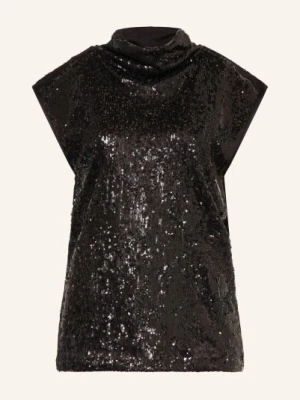 Boss Top Ebib Z Cekinami schwarz