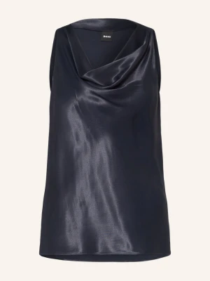 Boss Top Koszulowy Bouana Z Satyny blau GRANATOWY
