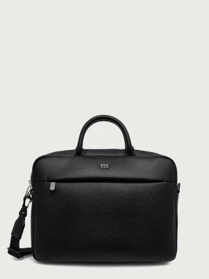 BOSS torba na laptopa męska z imitacji skóry Ray EVO_Doc Case czarny