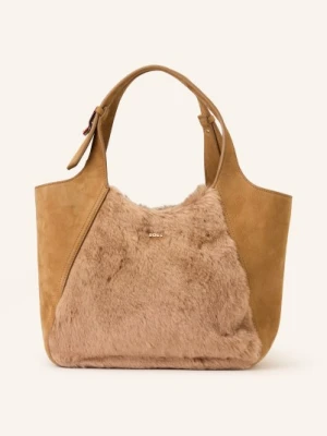Boss Torba Na Zakupy Lenah Z Sztucznym Futerkiem beige