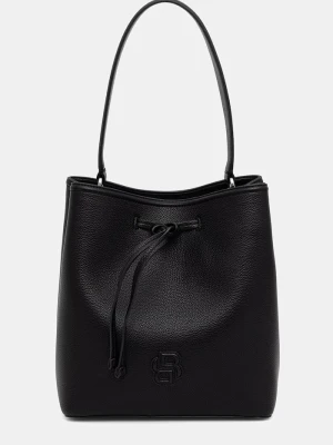 BOSS torebka damska z imitacji skóry Anett Drawstring czarny