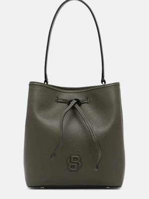 BOSS torebka damska z imitacji skóry Anett Drawstring zielony