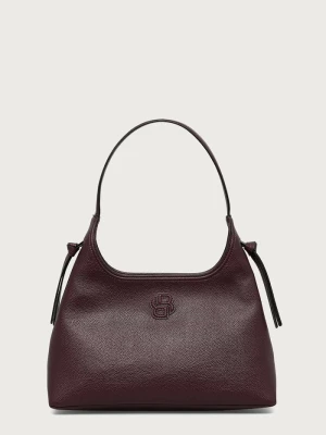 BOSS torebka hobo damska z imitacji skóry Anett Zip Hobo bordowy