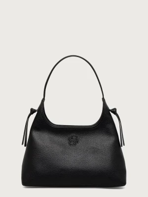 BOSS torebka hobo damska z imitacji skóry Anett Zip Hobo czarny