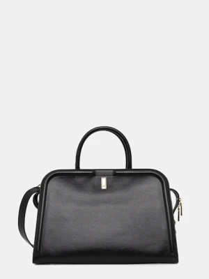 BOSS torebka skórzana kolor czarny 50521062