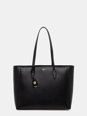 BOSS torebka skórzana kolor czarny 50547750