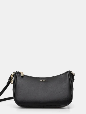 BOSS torebka skórzana kolor czarny 50547773