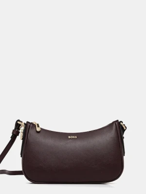 BOSS torebka skórzana kolor fioletowy 50547773