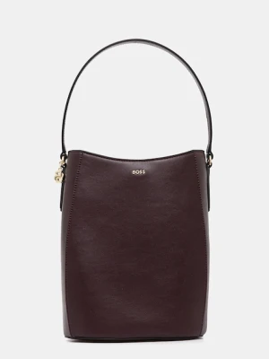 BOSS torebka skórzana kolor fioletowy 50552149