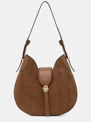 BOSS torebka zamszowa BOSS BEYOND Hobo S