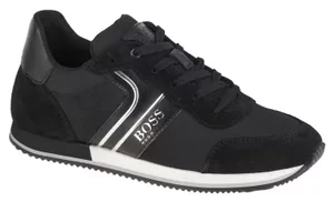 BOSS Trainers J29282-09B, Dla chłopca, Czarne, buty sneakers, tkanina, rozmiar: 35