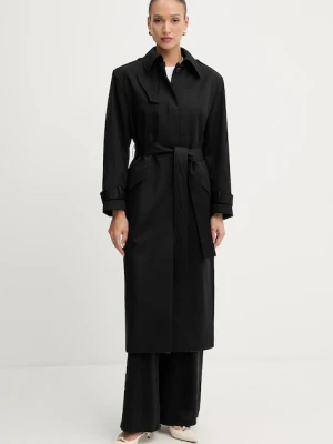 BOSS trencz wełniany Ciolet