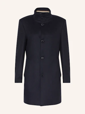 Boss Wełniany Płaszcz Hyde blau
