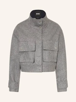 Boss Żakiet Pudełkowy Jardia Z Flaneli grau