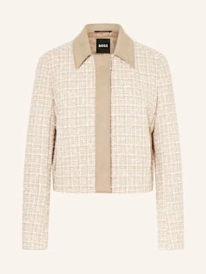 Boss Żakiet Pudełkowy Jiaria Z Tweedu beige