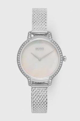 BOSS zegarek 1502558 damski kolor srebrny