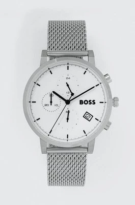 BOSS zegarek męski kolor srebrny