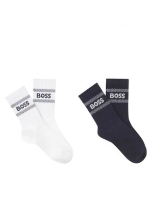 BOSS Zestaw 2 par wysokich skarpet dziecięcych J51738 Kolorowy