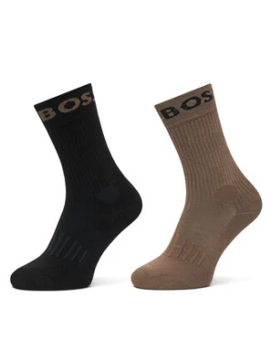 BOSS Zestaw 2 par wysokich skarpet męskich 2P Rs Sport CC 50469747 Czarny