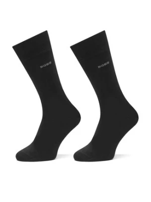 BOSS Zestaw 2 par wysokich skarpet męskich 2P RS Tom 50534901 Czarny