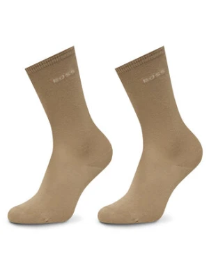 BOSS Zestaw 2 par wysokich skarpet unisex 50543398 Beżowy