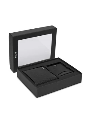 BOSS Zestaw portfel i etui na karty 50563867 Czarny
