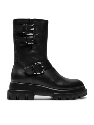 Botki AGL Chunky Biker D756589PGKD0711013 Czarny