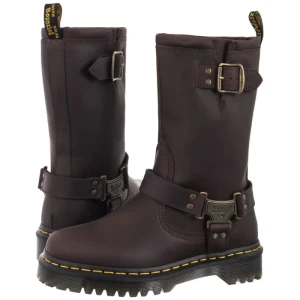 Botki Anistone Burnished Waxy Pull Up Wp Dark Brown 31901201 (DR114-a) Dr. Martens