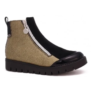 Botki Bartek dla dziewcząt beżowo czarny w 4443 9abp p43772