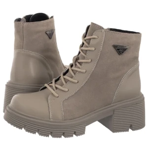 Botki Beżowe DBT6495/25 BE (FO195-a) Filippo